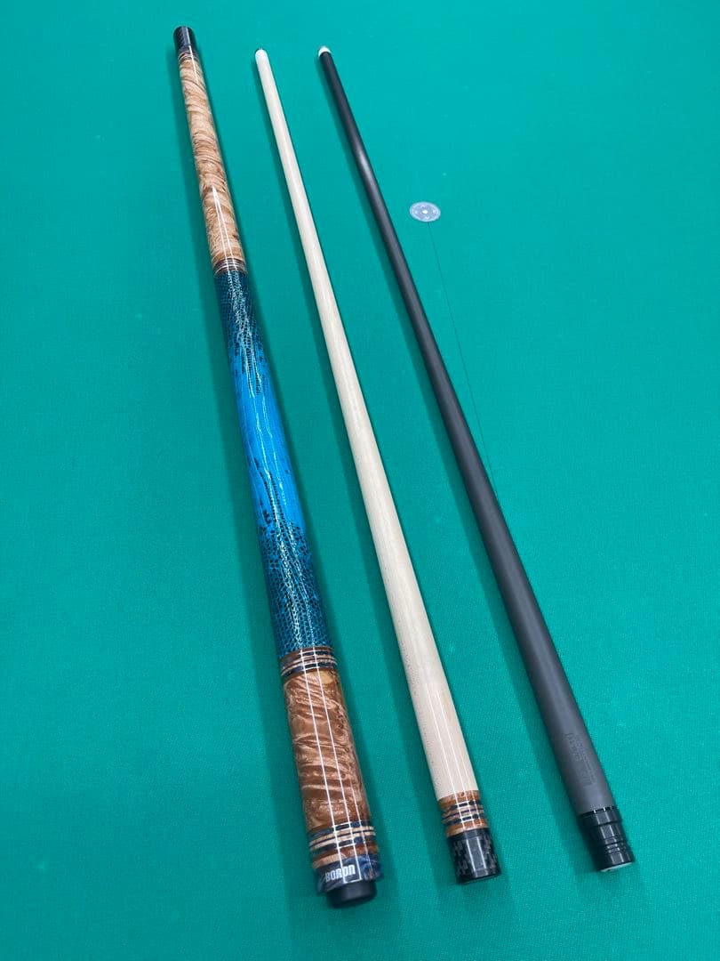 早川工房ビリヤードキュー 早川工房 カスタム キュー ローズウッド×バーズアイメープル 子持6剣