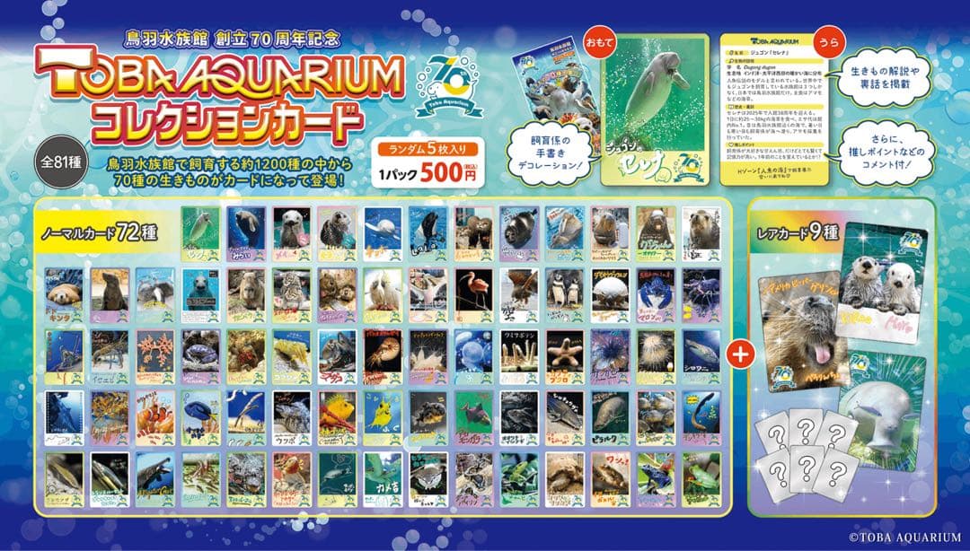 バラ売り100円】鳥羽水族館 コレクションカード（とレカ） - メルカリ