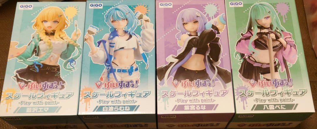 ぶいすぽっ スケールフィギュア エマ らむね るな べに 4種類セット ぶいすぽっ！スケールフィギュア-Play with paint-vol.6 展開開始の