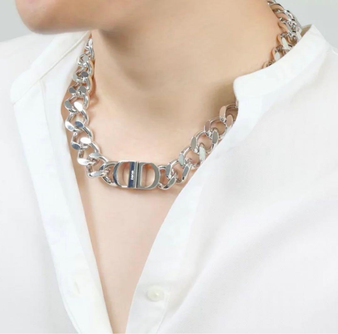 極美品☆箱付き】ディオール CD アイコン チェーンリンク ネックレス