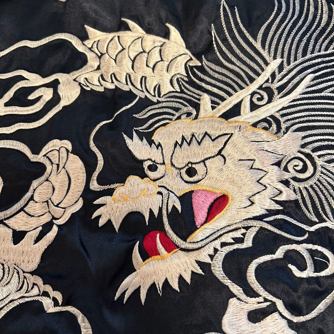 東洋エンタープライズ 刺柄デザイン スカジャン L TT10636 グリーン