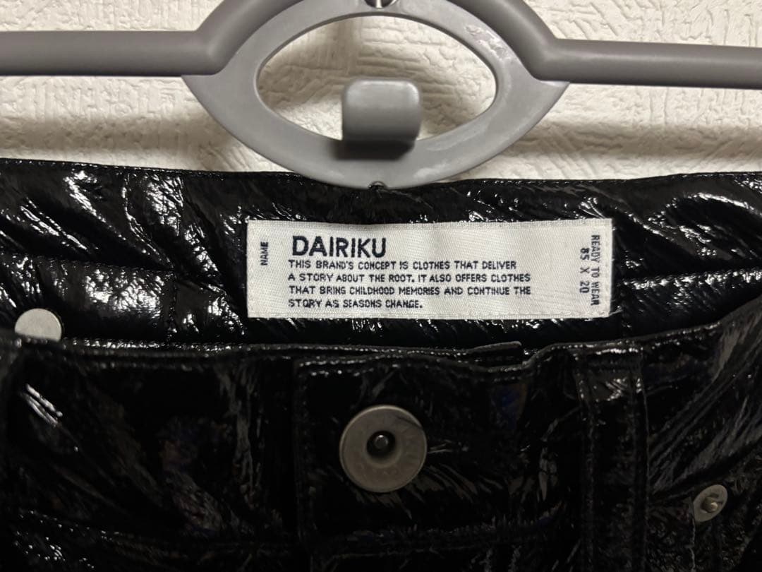 DAIRIKU 25SS Laminate Wide Pants ブラック M - メルカリ