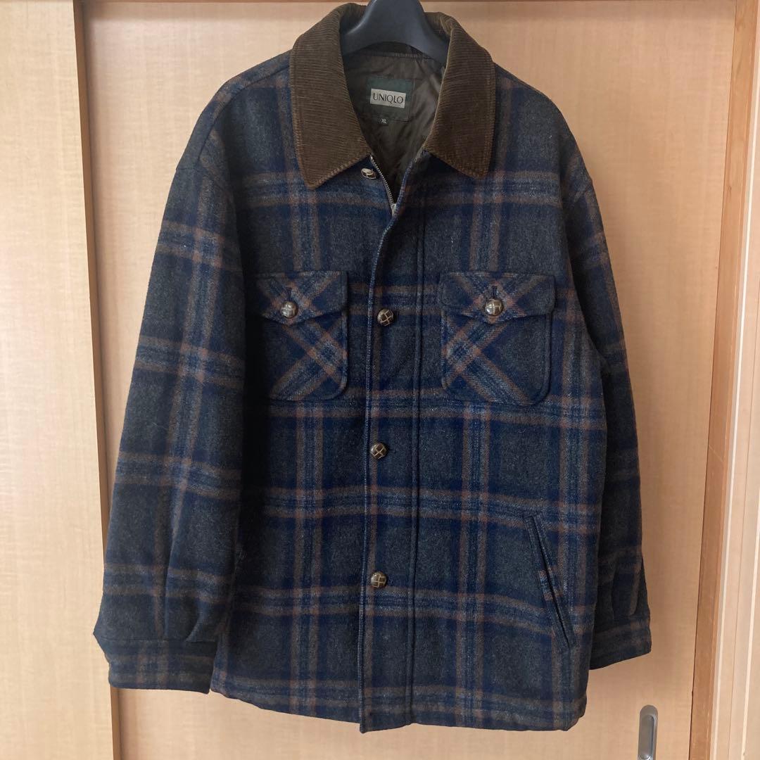 OLD UNIQLO ユニクロ 緑タグ ウールジャケット チェック柄 - メルカリ