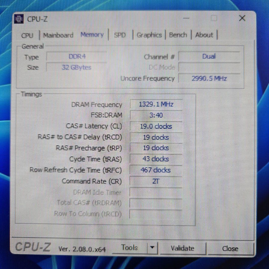 DDR4-3200 16GB×2 32GBノート用メモリ