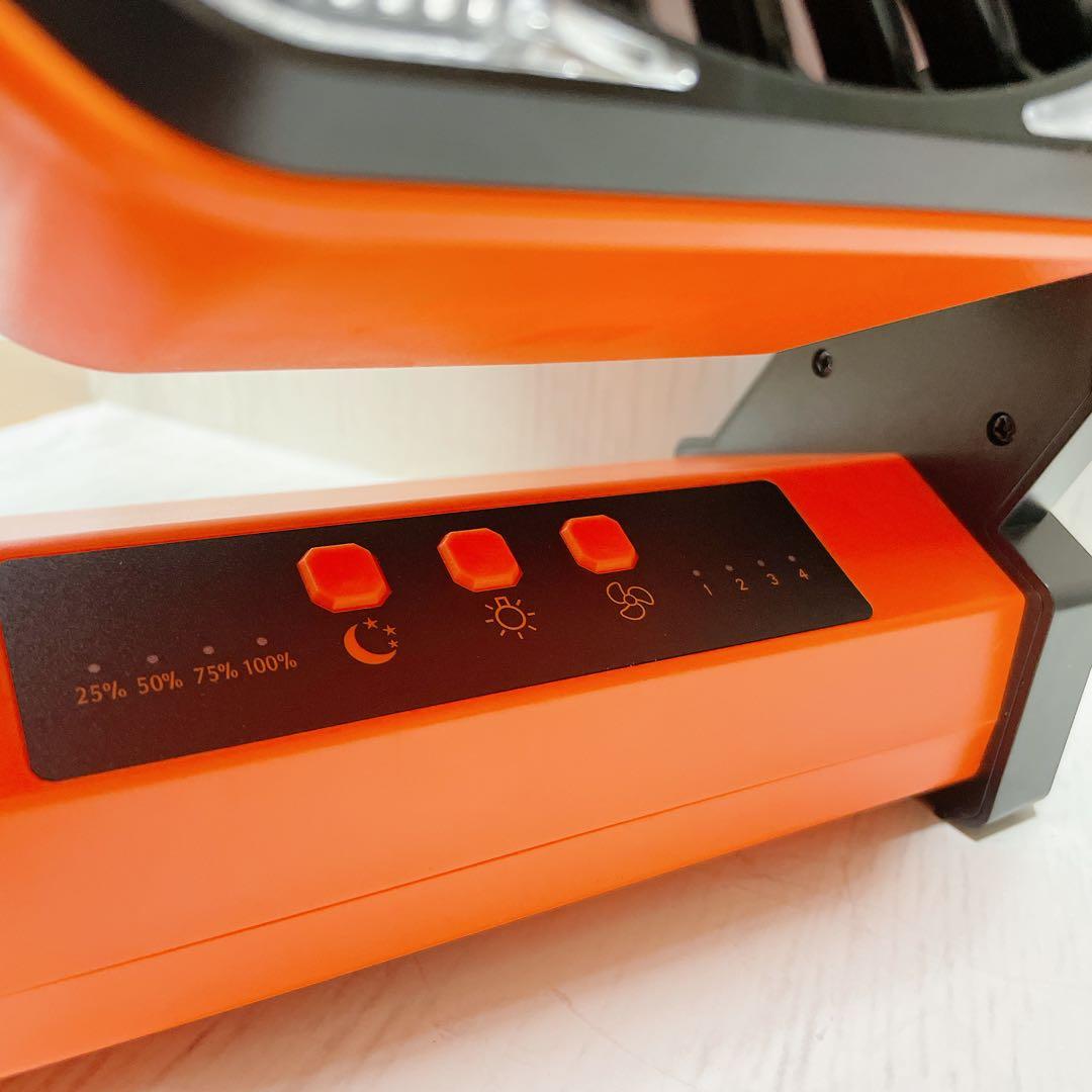 ✨新品未使用✨扇風機 キャンプ扇風機✨LEDライト付き✨吊り下げ 卓上 防災