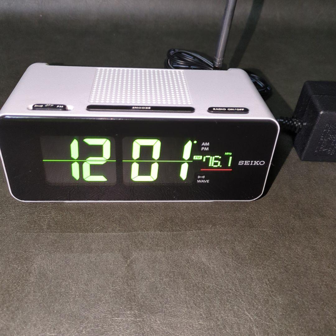 SEIKO セイコー ラジオ搭載 交流式 電波 目覚まし 時計 DL213w - メルカリ