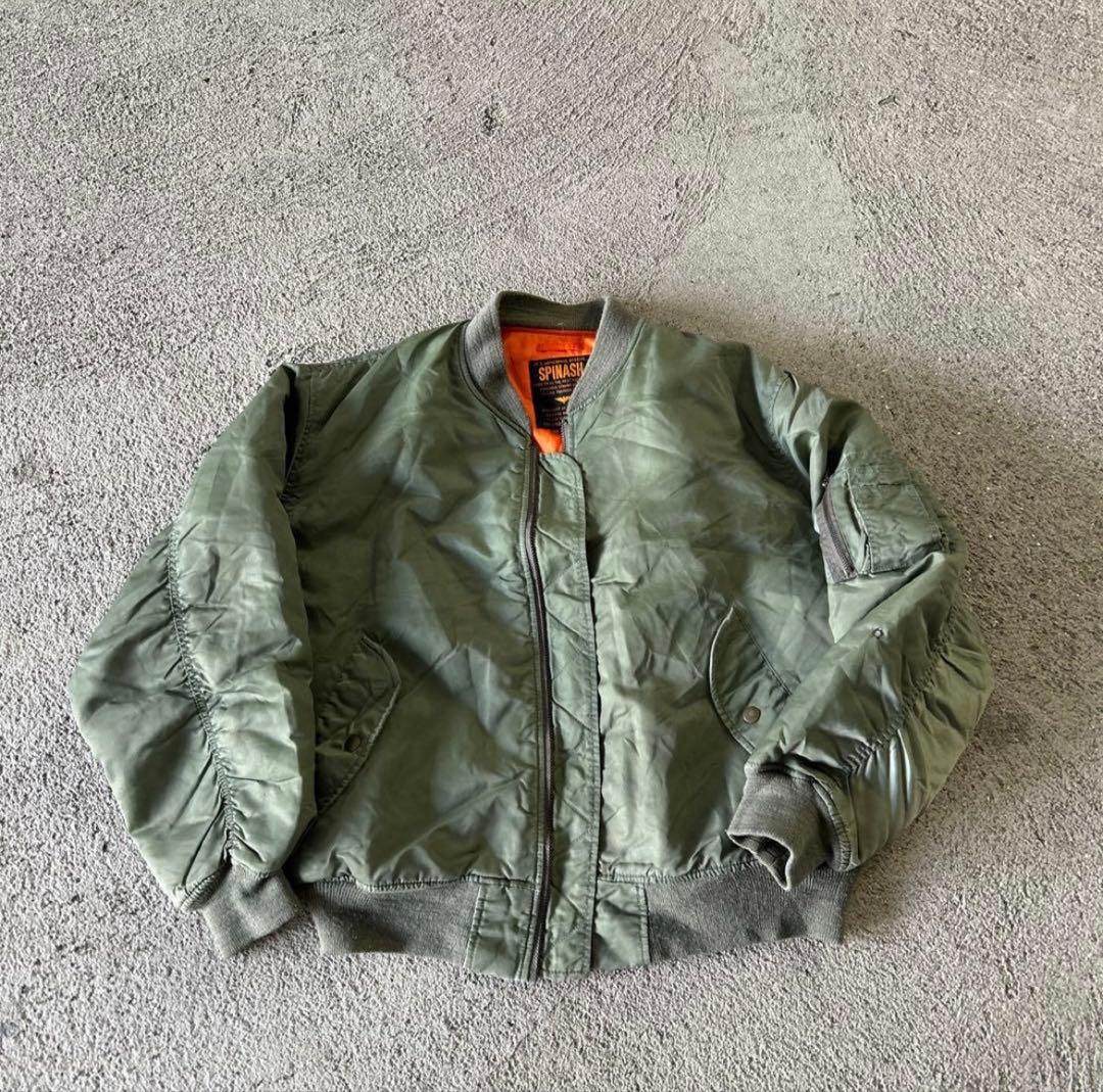 今期大注目！】短丈！90s vintage MA-1 Lノームコア カーキ - メルカリ