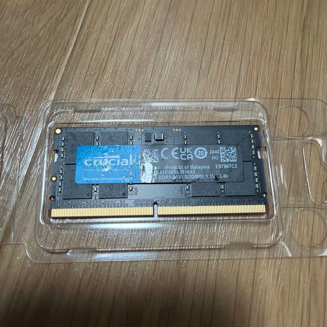 crucial DDR5 32GB ノート用メモリ