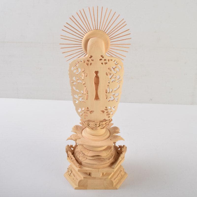 仏教美術 柘植彫刻 西立弥陀像 仏像 華鬘台 C 9122 - メルカリ