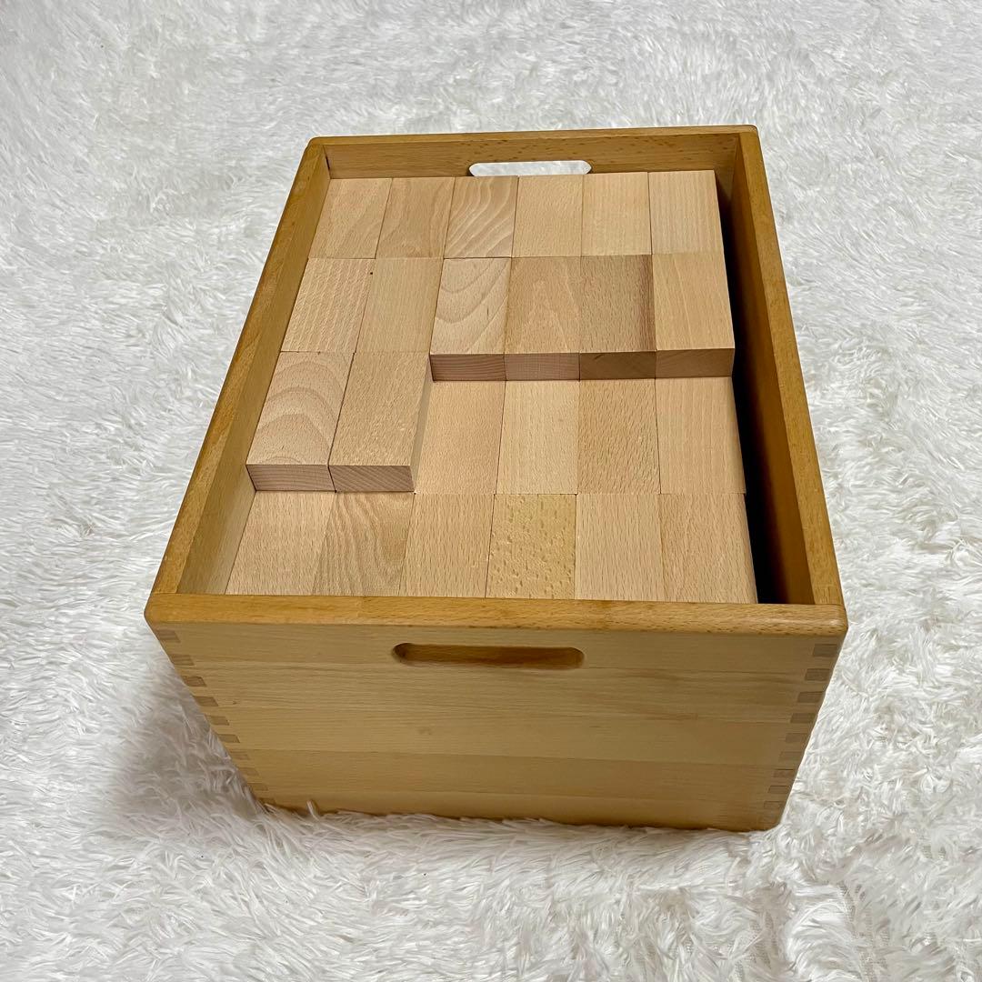 買うベビー・キッズ - 極良品☆ドクスピール ☆積み木 木箱付き 直方体