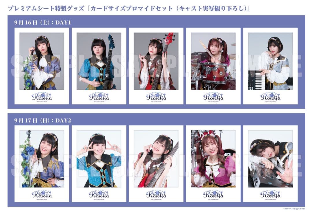 バンドリ Roselia farbe プレミアムシート特典 ブロマイド - メルカリ