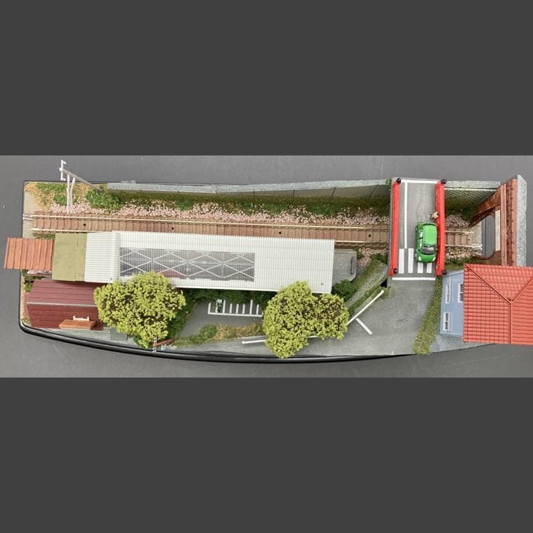 江ノ電ジオラマ】極楽寺駅・桜橋・極楽洞トンネル一体化 Nゲージ