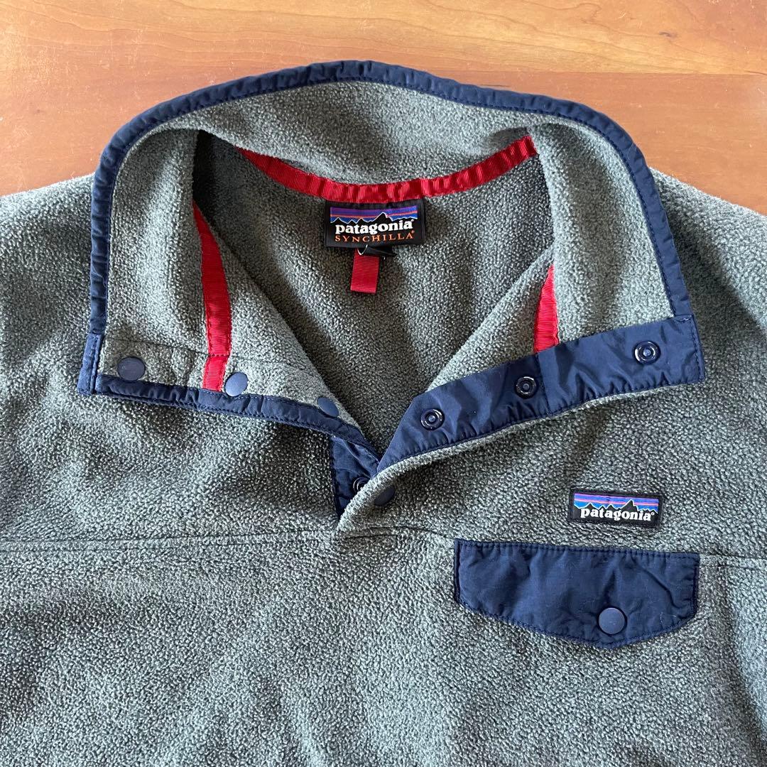 Patagonia Snap-Tフリース☆ネイビー×グレーレディースM柴田ひかり