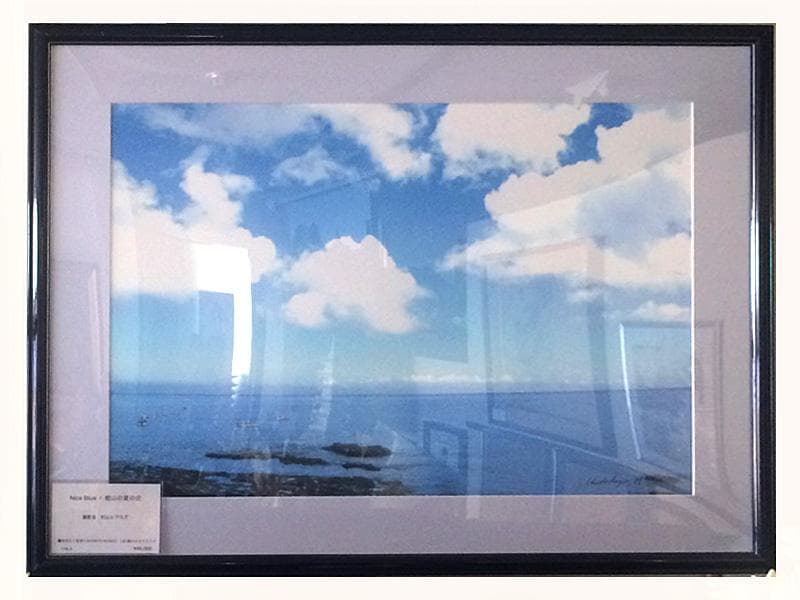 ☆展示品！☆ Nice Blue / 夏の青 村山ヒデカズ / 額付
