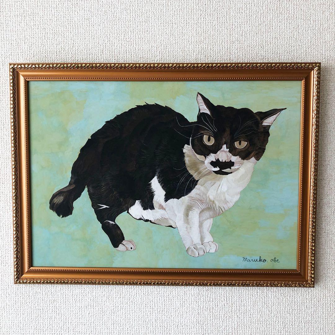 原画「ハッチ」《＋猫イラスト3枚無料プレゼント》猫イラスト - メルカリ