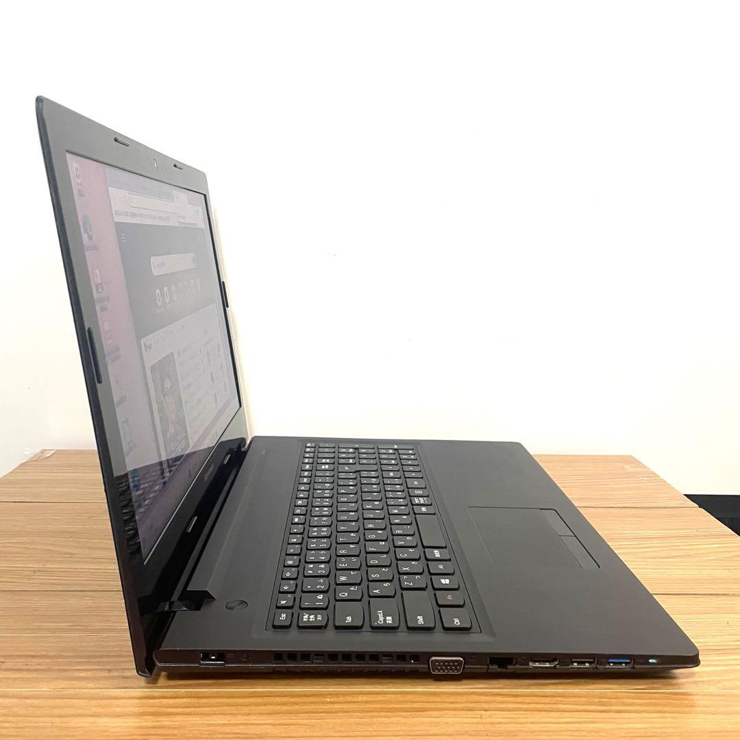 レノボ　ブラックノートパソコンWindows11 SSD オフィスDVDカメラ