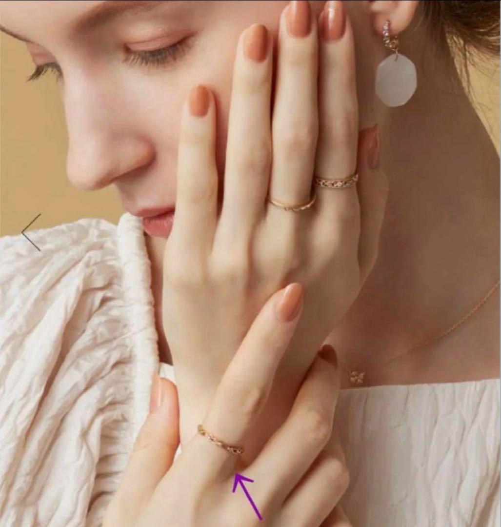 agete K10 ダイヤモンド コットンレース リング11号 - メルカリ