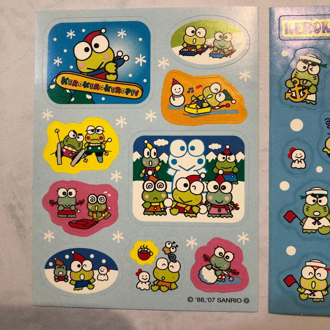 ケロケロケロッピ シール サンリオ 2枚セット レトロ 03'07'年 当時物