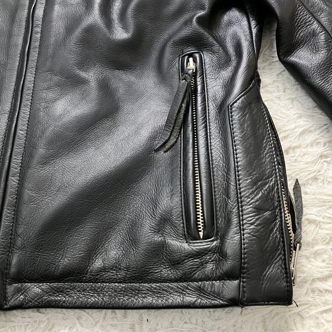 《美品珍品早い者勝ち》y'2 leatherシングルライダース本革リアルレザー