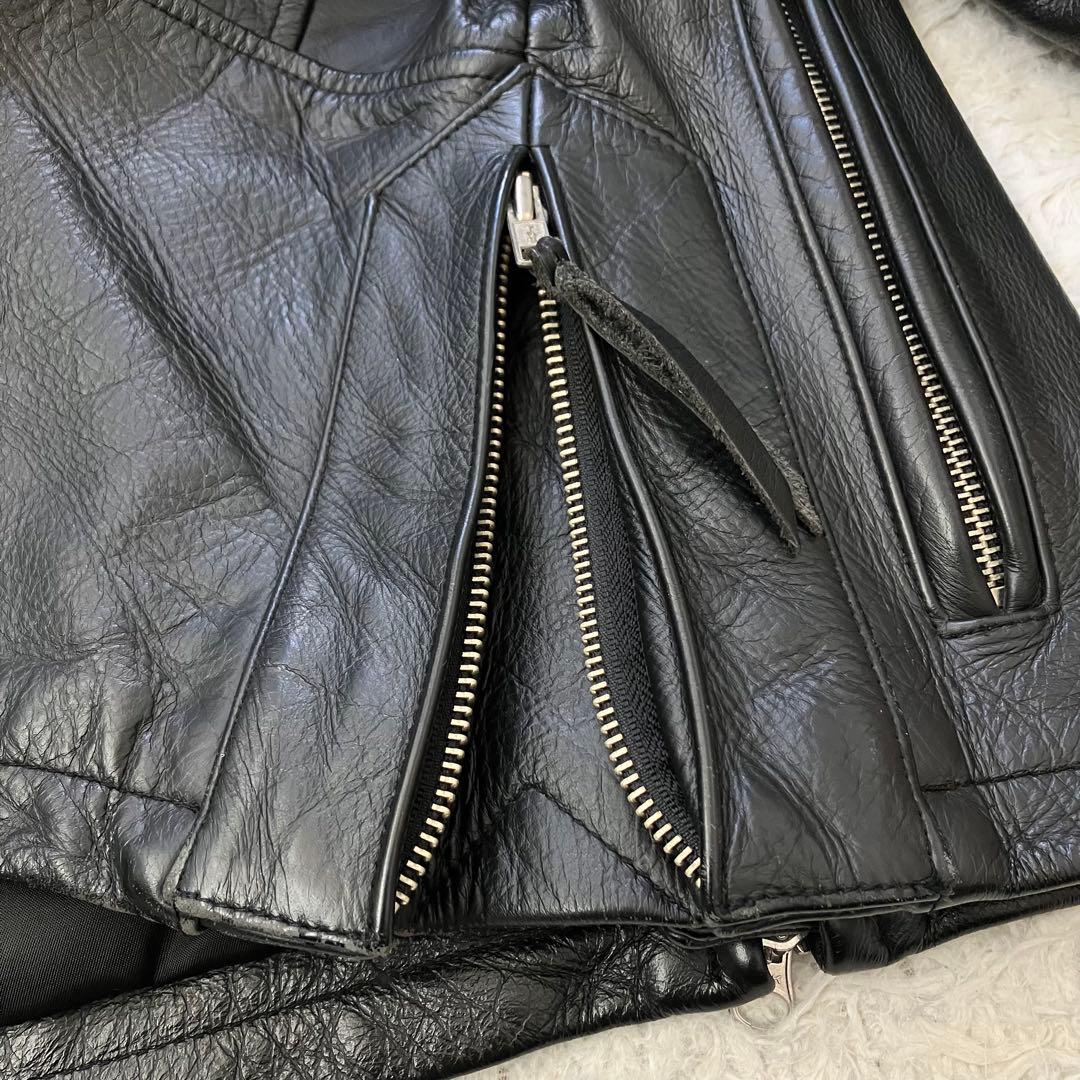 《美品珍品早い者勝ち》y'2 leatherシングルライダース本革リアルレザー