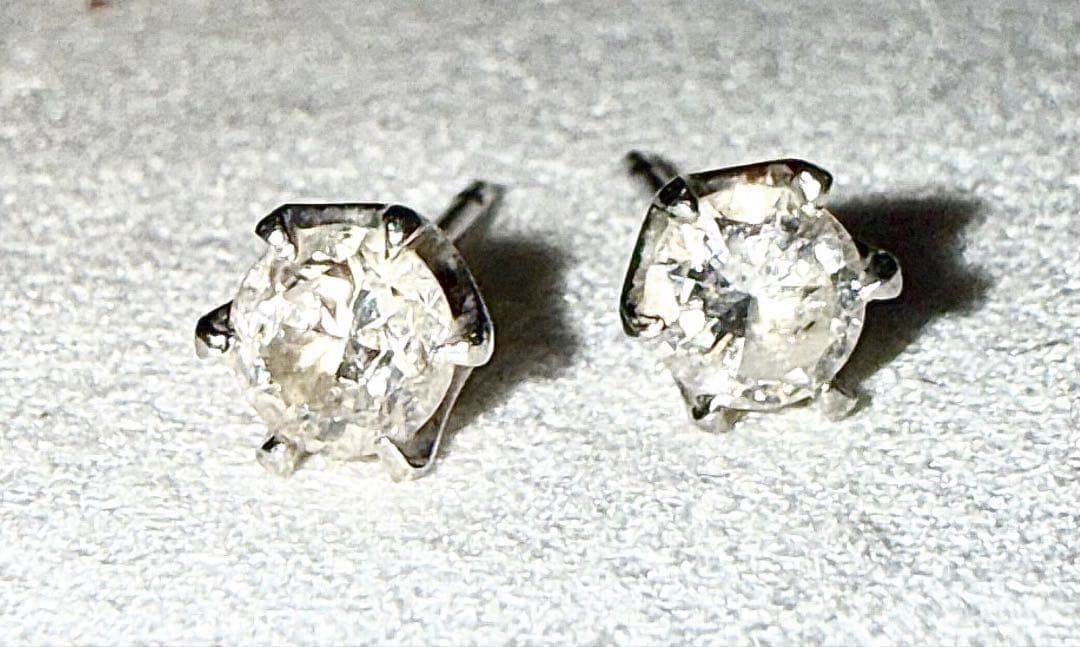 ★PT 900 ダイヤスタッドピアス 合計0.5ct★ Pt900 0.5ct ダイヤモンド スタッド ピアス ダイヤ 0.5カラット 丸型