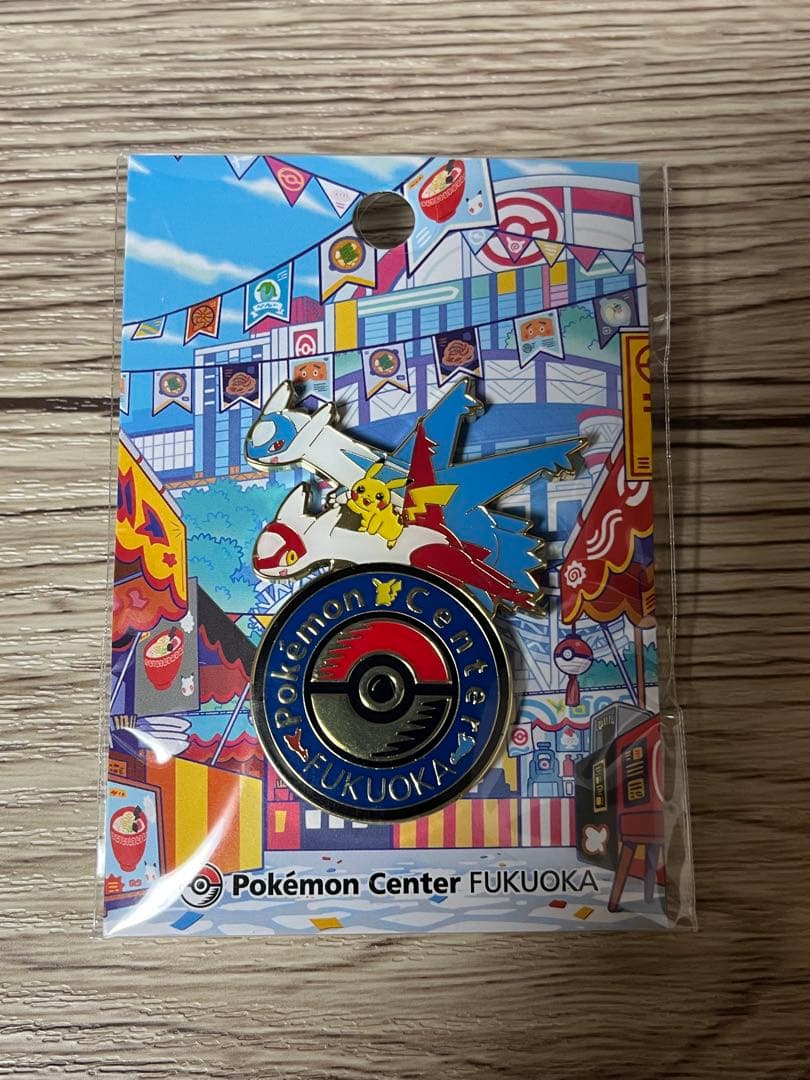 ポケモンセンター ラティオスラティアスロゴピンズ ピンバッジ 福岡