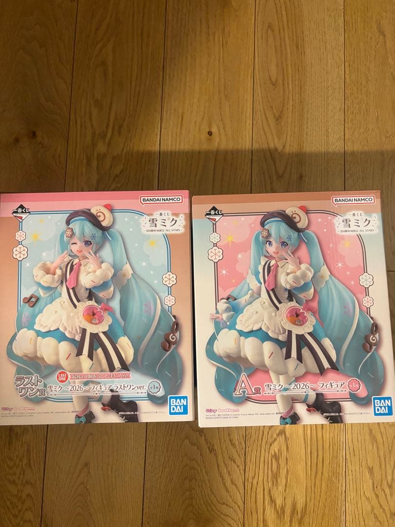 一番くじ 初音ミク 雪ミク 2026 A賞＆ラストワン賞 フィギュア 2点