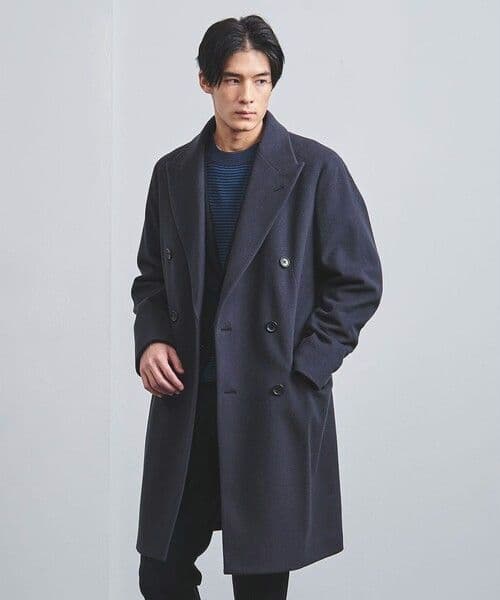 【新品未使用】メルトン 6ボタン ダブルブレスト チェスターコート 50サイズ UNITED ARROWS（ユナイテッドアローズ） メルトン 6ボタン ダブル