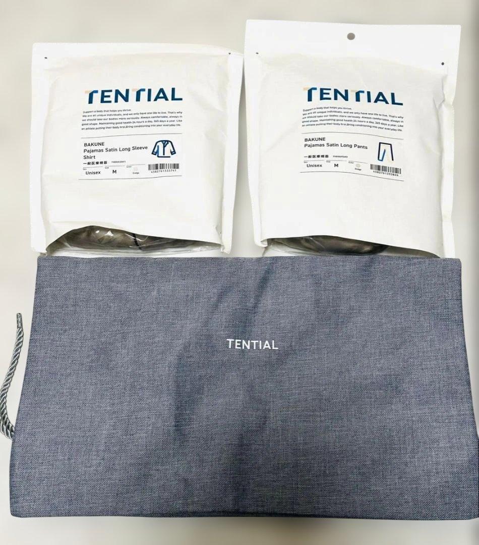 【新品未開封】BAKUNE パジャマ サテン 長袖M 上下セット グレージュ 楽天市場】【TENTIAL 公式】BAKUNE パジャマ サテン リカバリーウェア