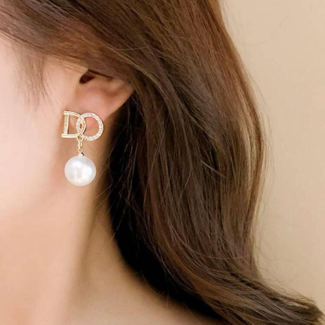 新品 Christian Dior CD ロゴ パールピアス ディオール 片耳 - メルカリ
