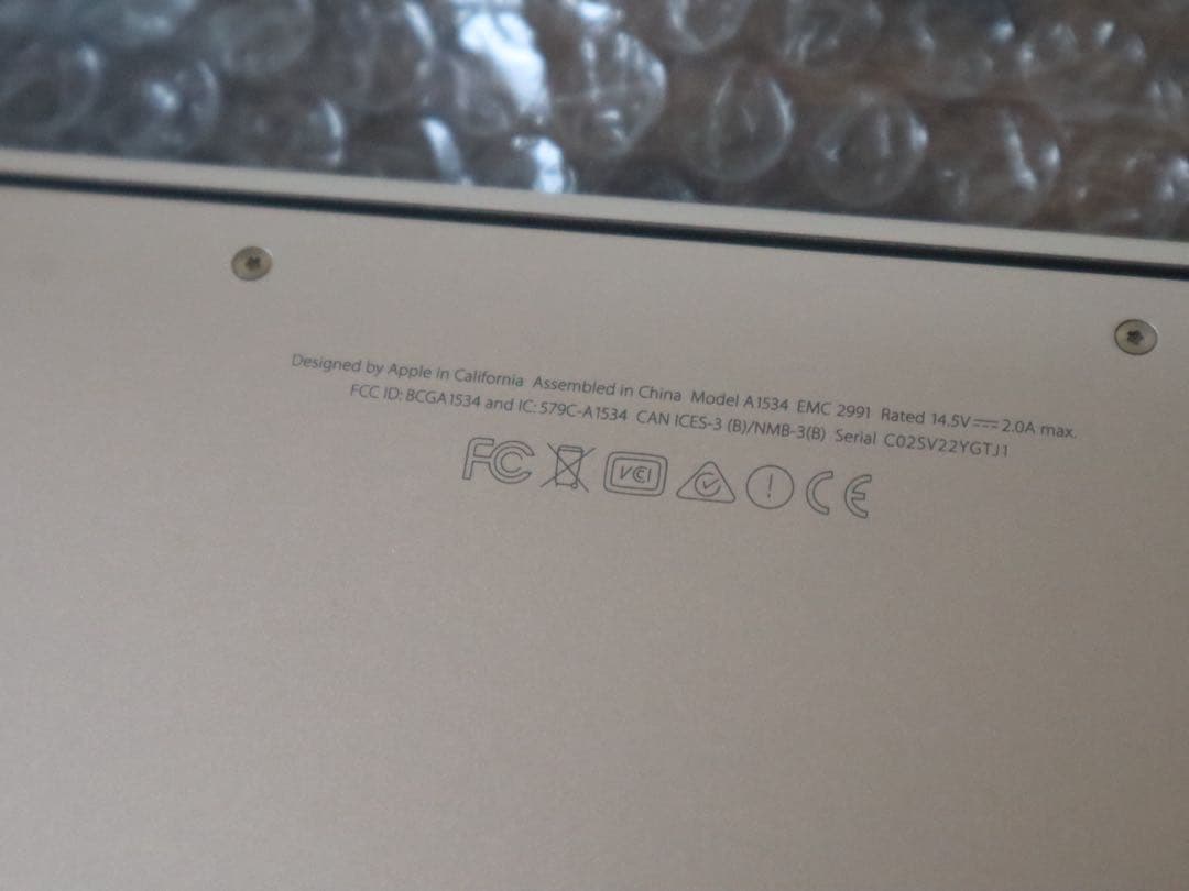 【ジャンク品】MacBook (Apple/12インチ/2016)ゴールド