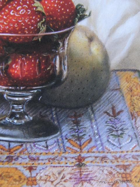 山中 雅彦 【卓上の静物】 希少画集画、状態良好、新品高級額装付