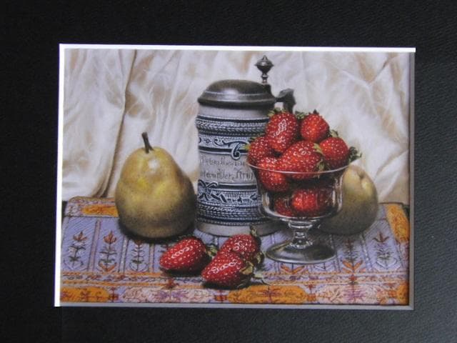 山中 雅彦 【卓上の静物】 希少画集画、状態良好、新品高級額装付