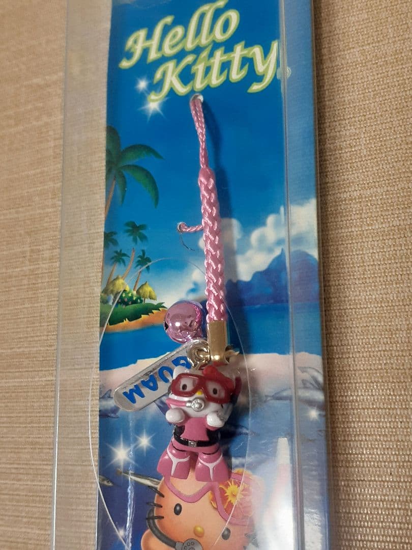 レア品！ハローキティ根付け ストラップ Guam/Saipan - ストラップ