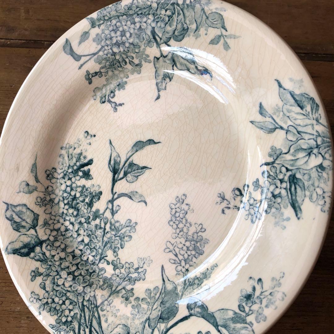 フランス/GIENジアンLILASリラの花のデザート皿