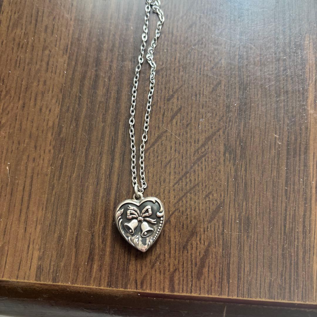 40s スウィートハートジュエリー パフィハート シルバー ネックレス