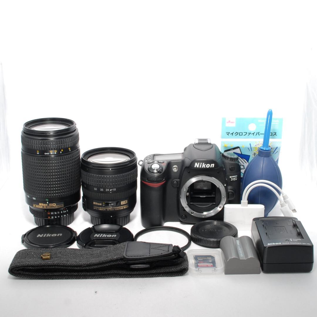 ✨Nikon D80✨ダブルレンズ✨初心者おすすめ✨一眼レフカメラ✨
