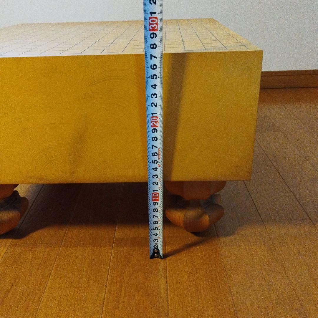 囲碁盤 柾目 脚付 へそ有 碁盤 厚さ15cm 天然木 ※木製カバー