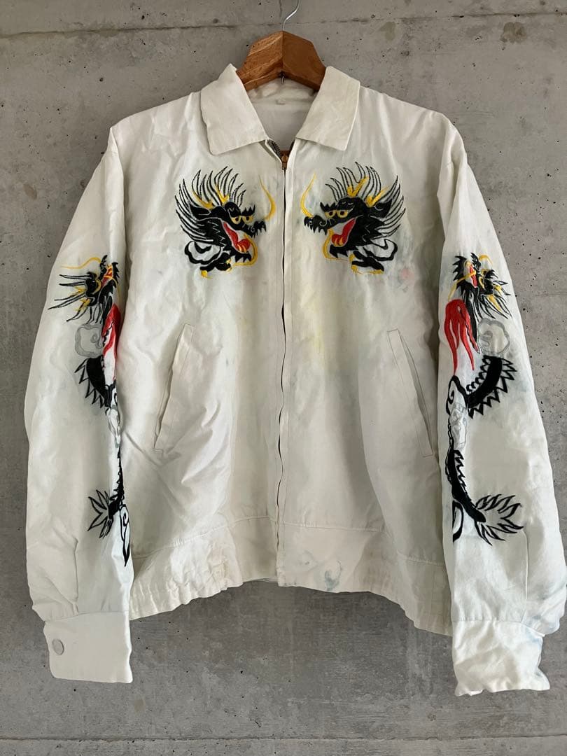 vintage 50s 60s スーベニアジャケット 舞妓 五重塔 スカジャン