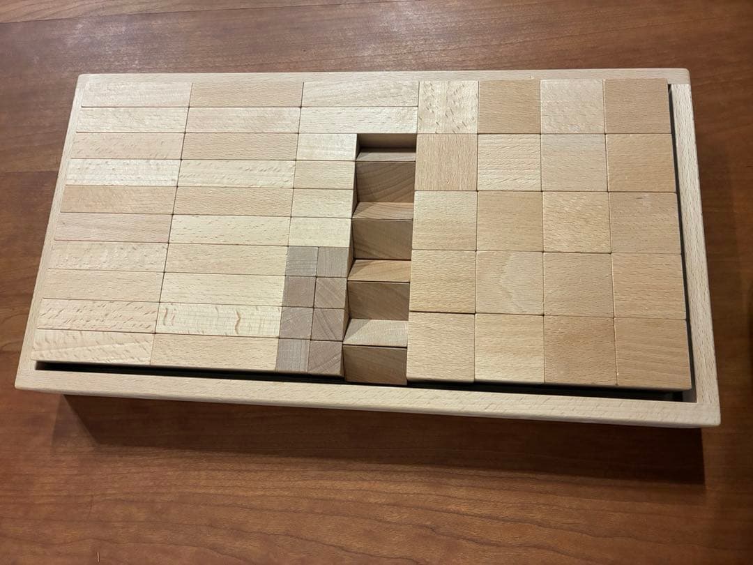 ※値下げ※美品【小さな大工さん】40㎜基尺　積み木と収納箱セット 40mm基尺】40-15 はじめての積み木遊びにおすすめのセット - 小さな