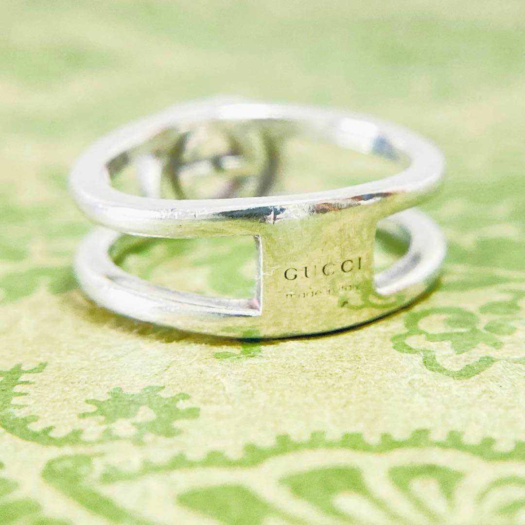 GUCCI インターロッキング G オープン シルバー リング J257003 - メルカリ