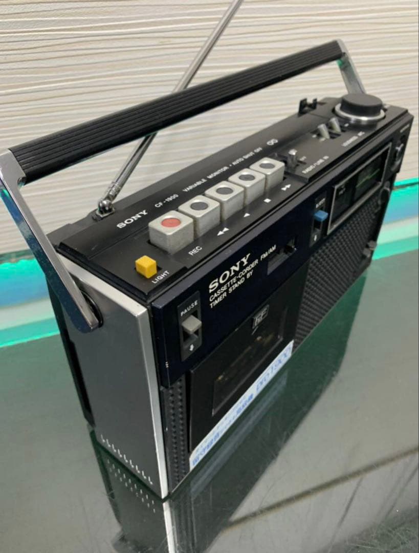 動作品SONYソニーCF-1900 Ｆ＆Ｆヘッドを搭載 スピーカー高級ラジカセ