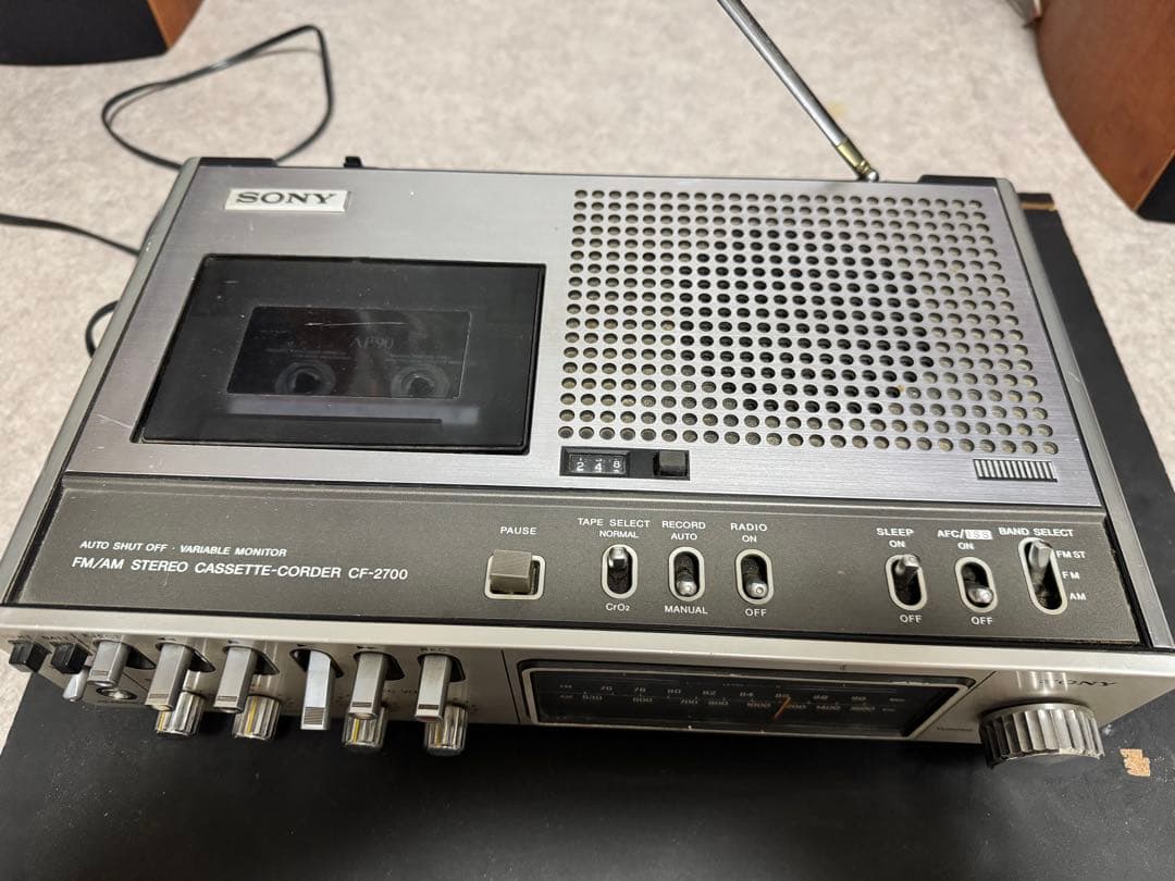 SONY CF-2700 AM/FMラジオ・テープレコーダー動作確認済み