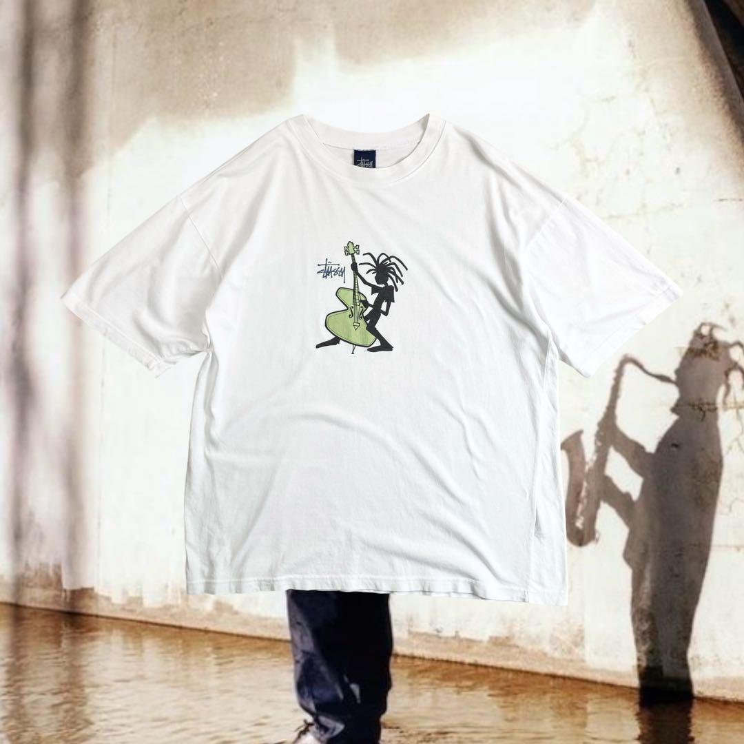 90s stussy オールドステューシー ジャズマンTシャツ シャドーマン