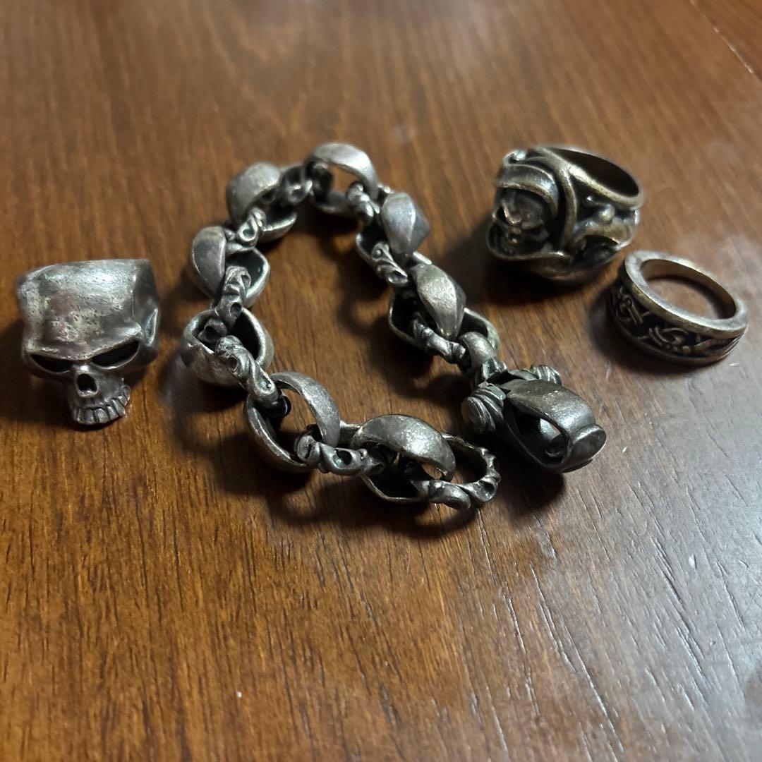 4点セットRat Race.Chrome Hearts製、リング。　サイズ20号 Rat Race（ラットレース） リング メンズ ブランド 指輪 シルバー