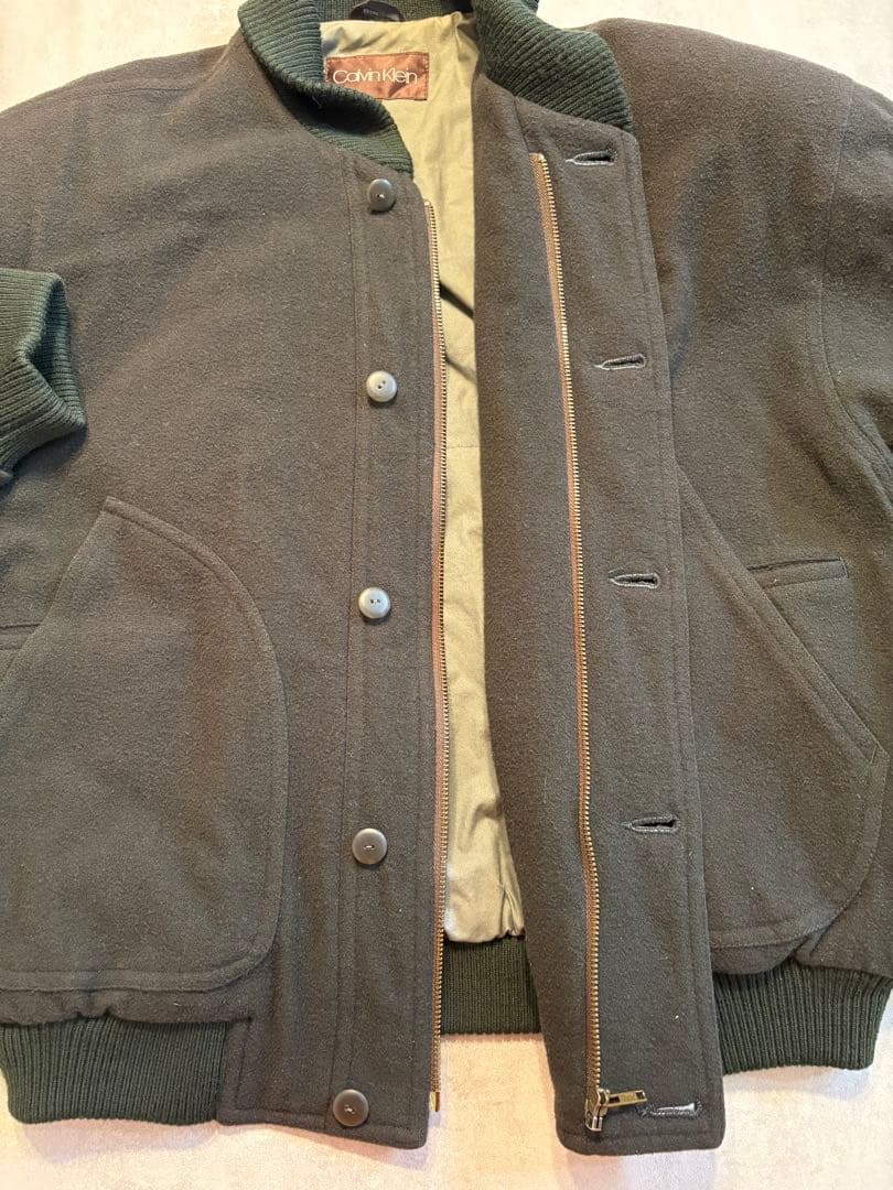 カルバンクラインCalvin Klein ウール ダービージャケット 短丈 - メルカリ
