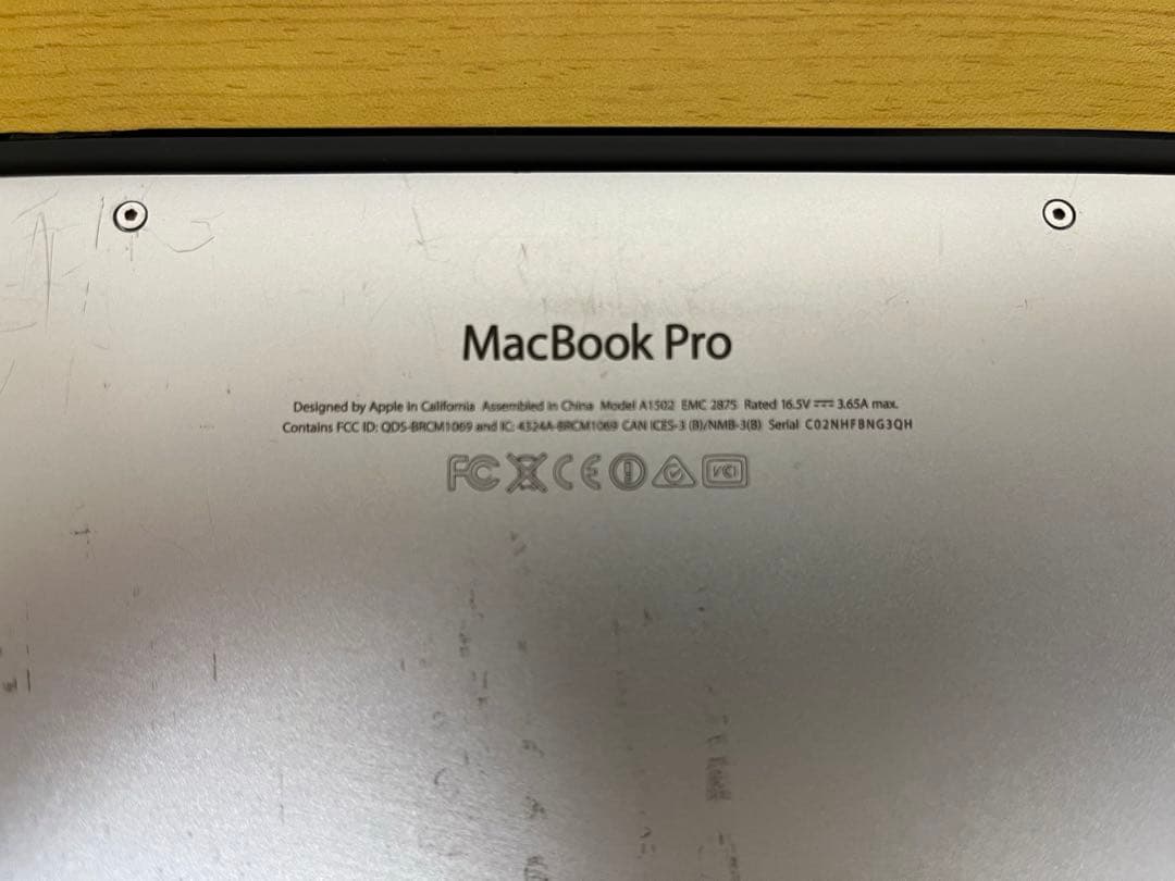 MacBook Pro 13インチ Mid2014, 128GB SSD