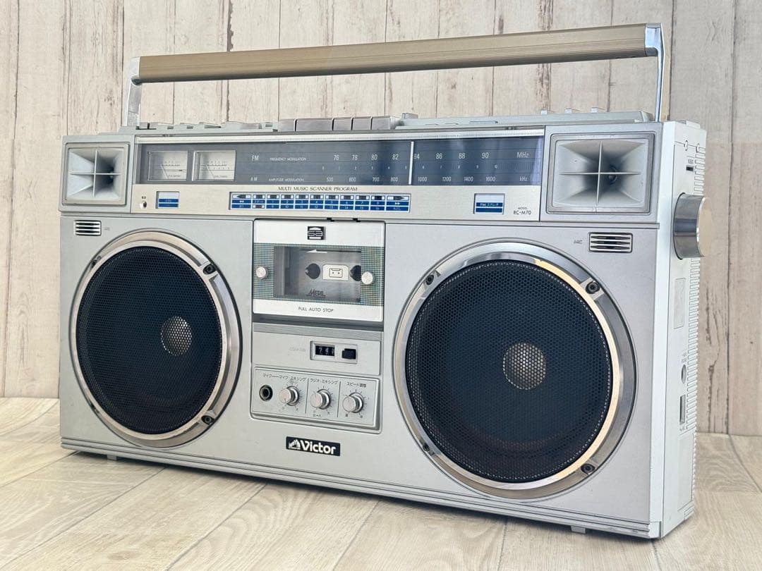 希少VICTOR ビクター　ラジカセ　RCーM70 昭和レトロラジオ
