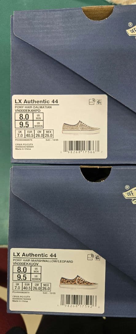 Vans PREMIUM オーセンティック ポニーヘアー 2足セット 26cm - メルカリ