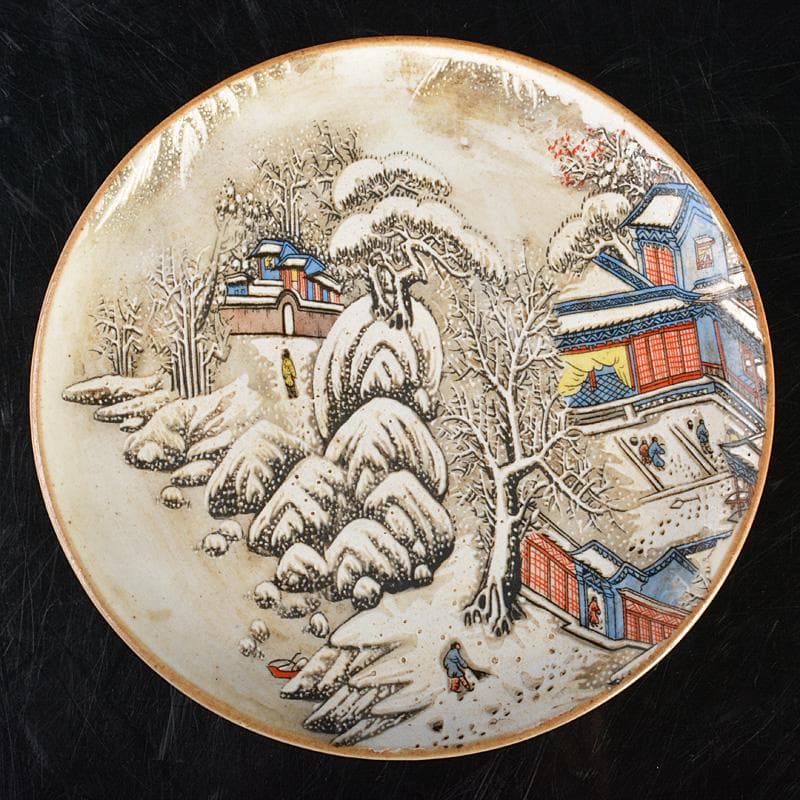 中国 大清光緒年製 粉彩山水文 高足盤 N R6782E - メルカリ